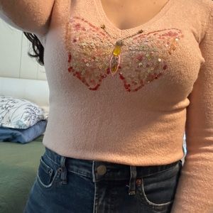 peach fuzz - vintage - Victoria’s Secret Moda International Sweater